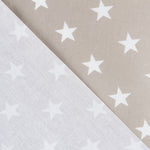 Baumwolle Waxed Stars Taupe - Ribes y Casals