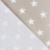 Baumwolle Waxed Stars Taupe - Ribes y Casals