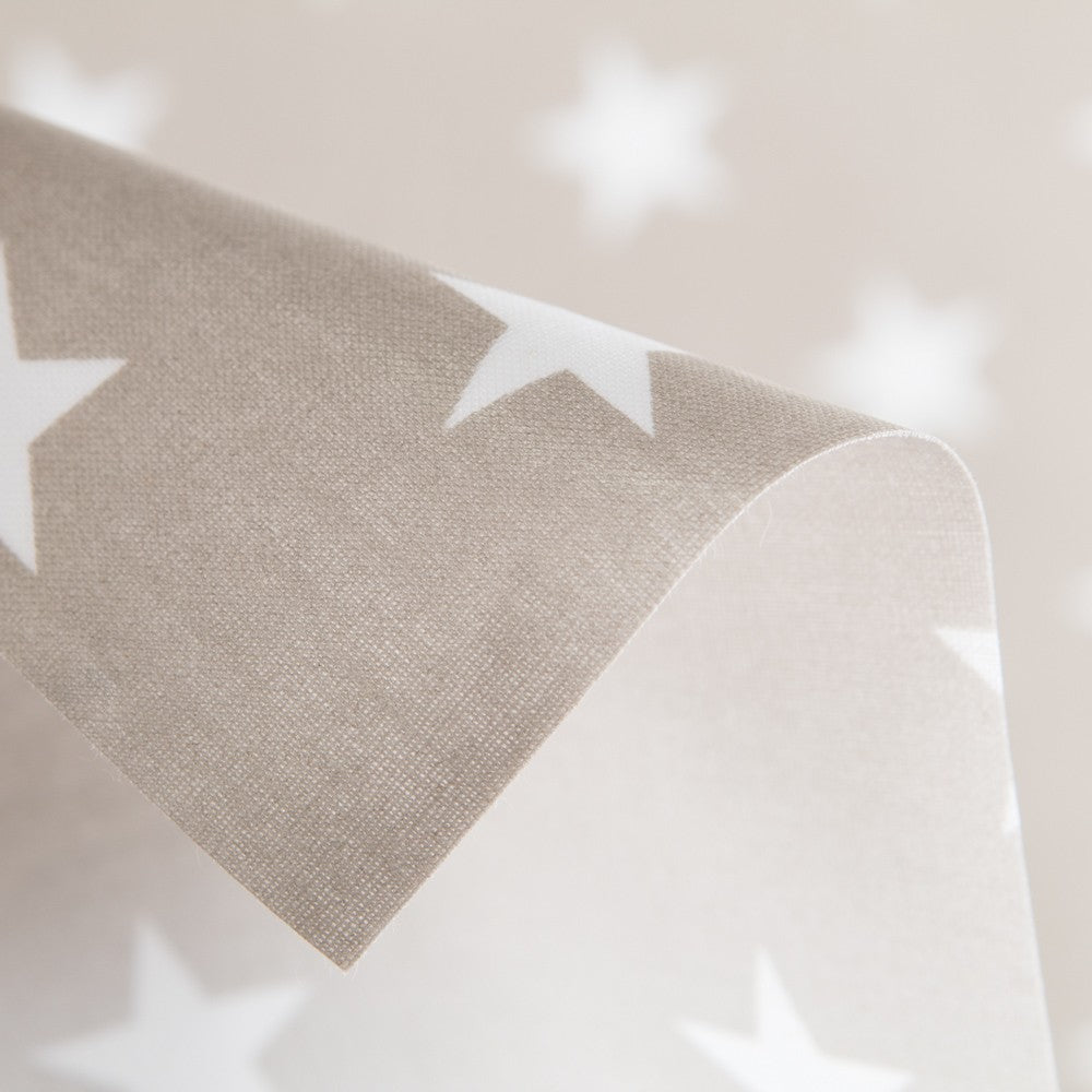 Baumwolle Waxed Stars Taupe - Ribes y Casals
