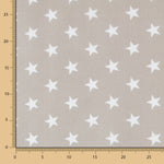 Baumwolle Waxed Stars Taupe - Ribes y Casals