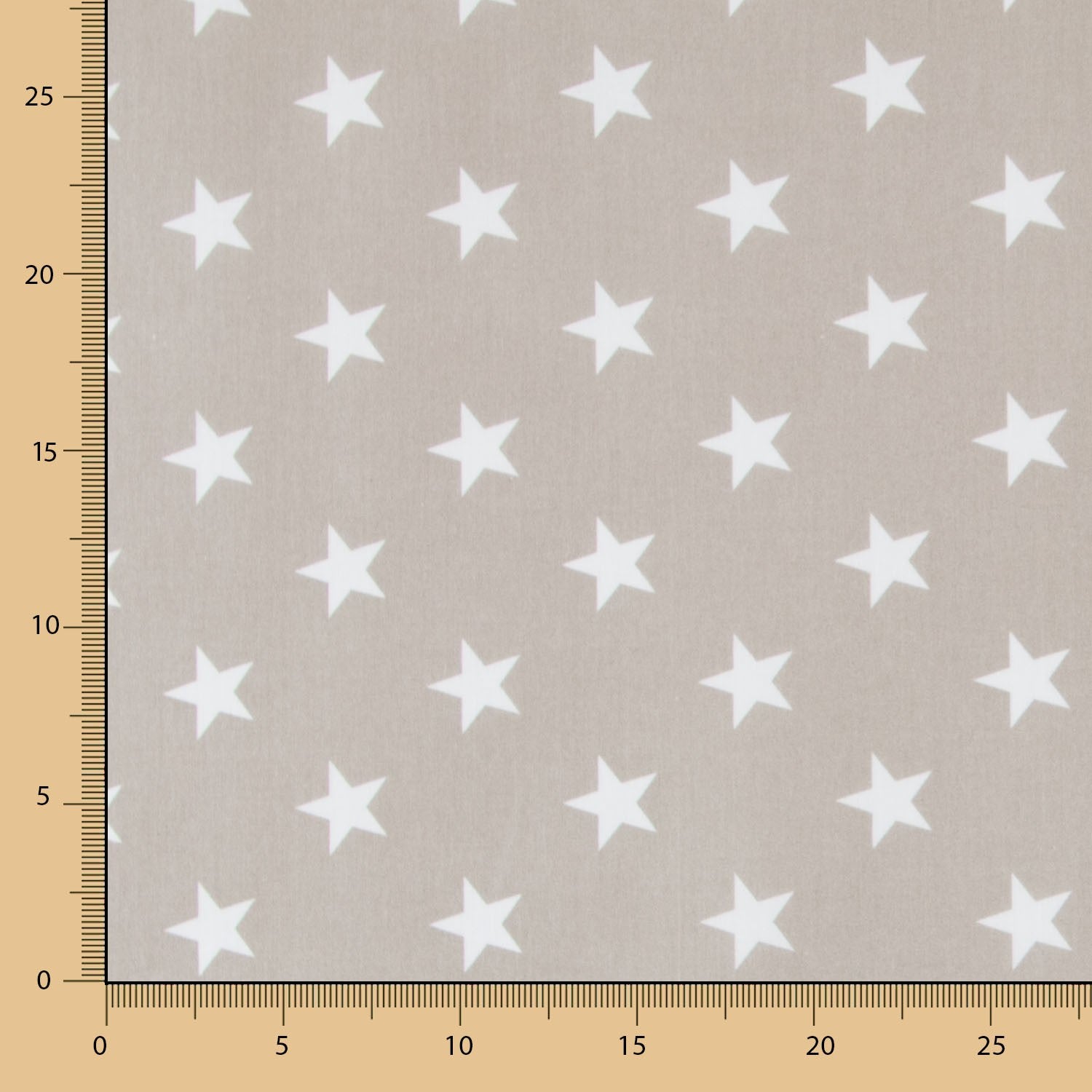 Baumwolle Waxed Stars Taupe - Ribes y Casals