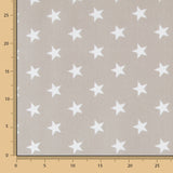Baumwolle Waxed Stars Taupe - Ribes y Casals