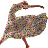 Flamenco Blume Bedruckte Baumwolle Salmón - Ribes y Casals