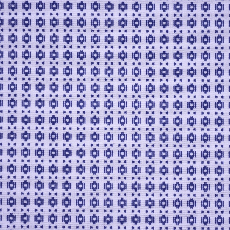 Marineblau Geometrisch bedruckte Baumwolle - Ribes y Casals
