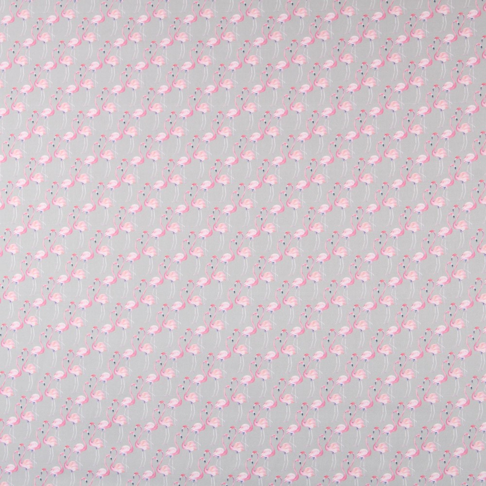 Baumwolle Flamingos Grau - Ribes y Casals