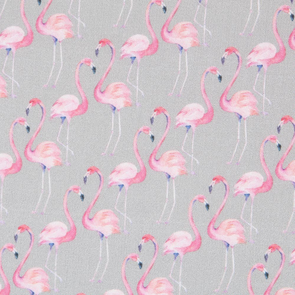 Baumwolle Flamingos Grau - Ribes y Casals