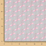 Baumwolle Flamingos Grau - Ribes y Casals
