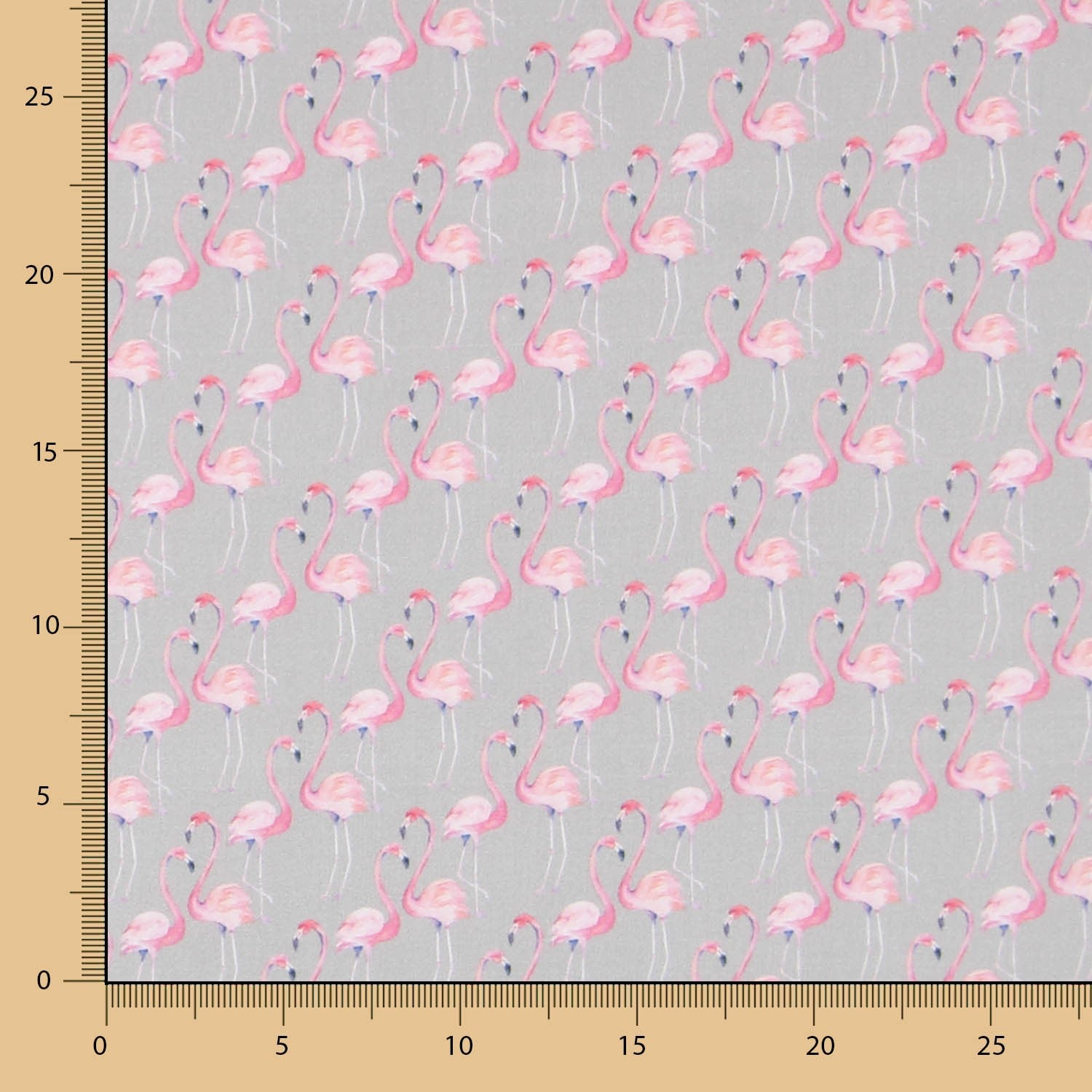 Baumwolle Flamingos Grau - Ribes y Casals