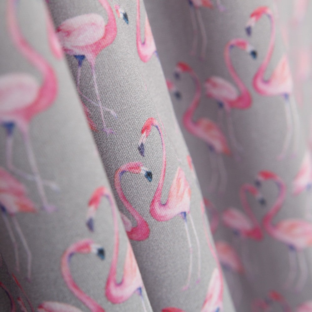 Baumwolle Flamingos Grau - Ribes y Casals