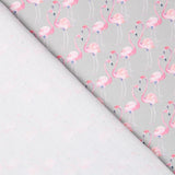 Baumwolle Flamingos Grau - Ribes y Casals