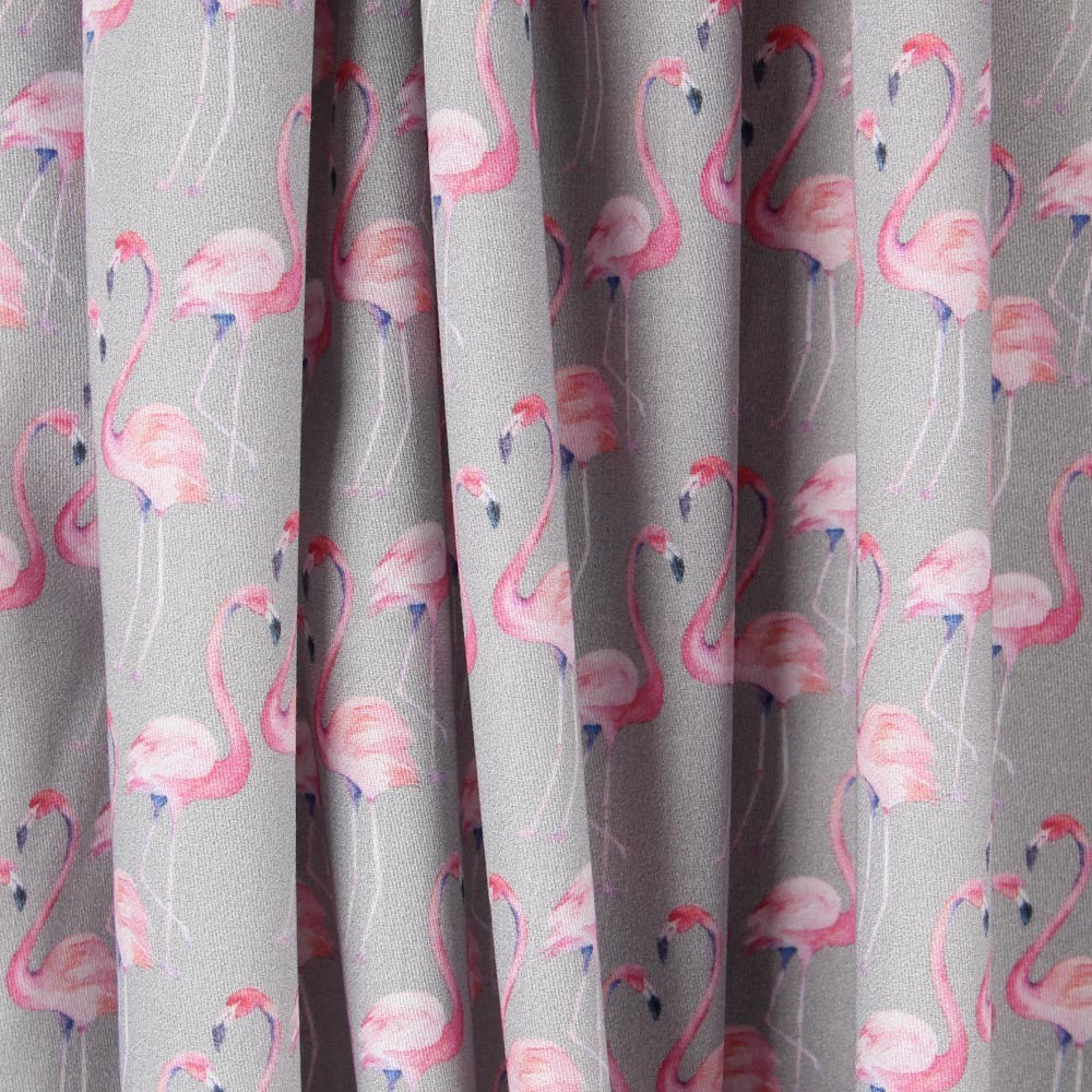 Baumwolle Flamingos Grau - Ribes y Casals