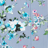 Baumwolle Lycra Cretonne Blau - Ribes y Casals