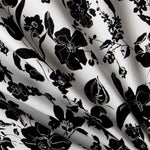 Baumwolle Lycra Floral Weiß - Ribes y Casals