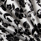 Baumwolle Lycra Floral Weiß - Ribes y Casals