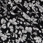 Schwarz Floral Baumwolle Lycra - Ribes y Casals
