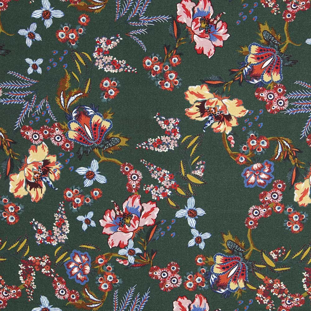 Baumwolle Moda Delhi Grün - Ribes y Casals