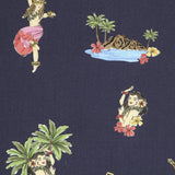 Baumwolle Hawaii Mode Blau Marineblau - Ribes y Casals