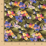 Cotton Moda Hibiskus Schwarz - Ribes y Casals