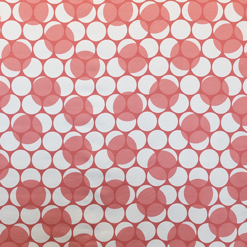 Baumwolle-Elasthan Polka Dot Koralle - Ribes y Casals