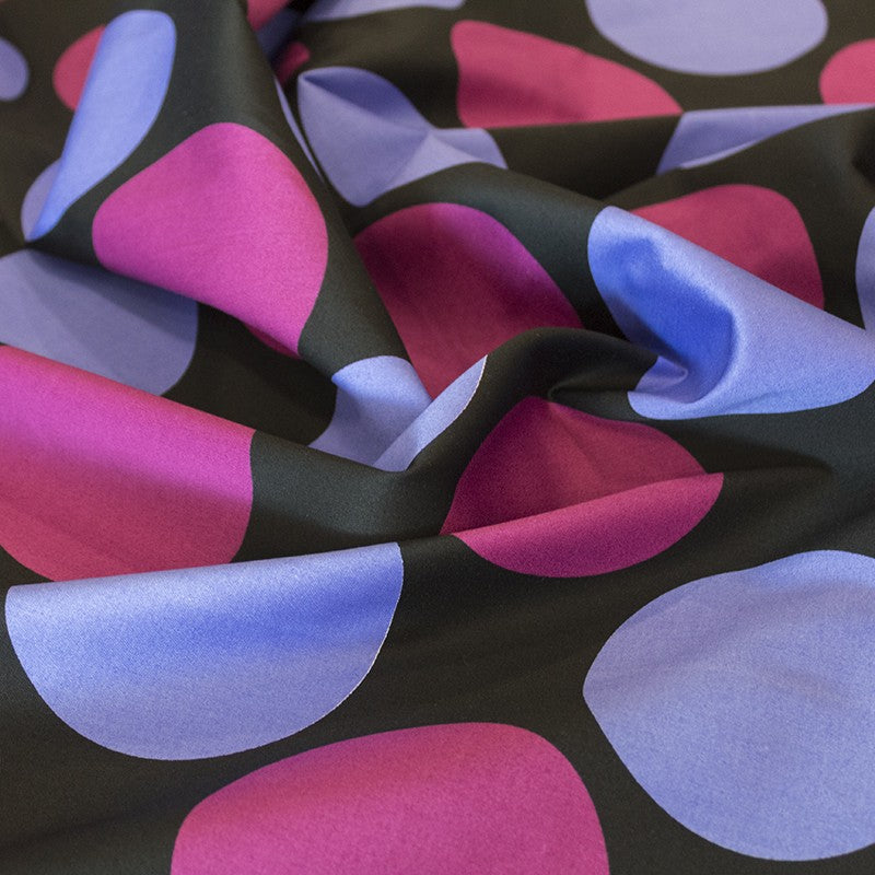 Baumwolle Elasthan Polka Dot Flieder - Ribes y Casals