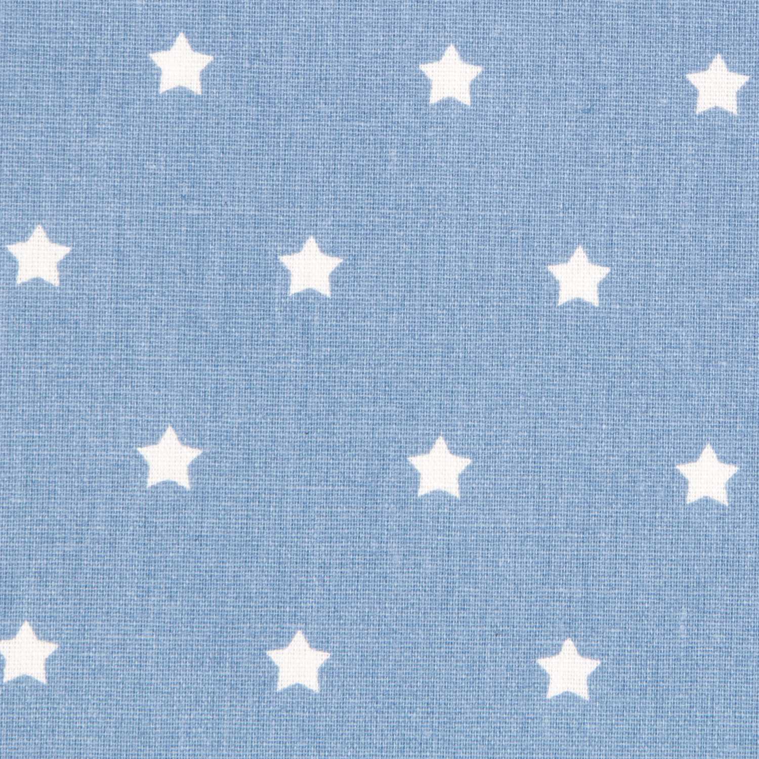 Baumwolle Sterne Weiß Blau 1cm - Ribes y Casals