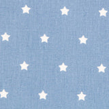 Baumwolle Sterne Weiß Blau 1cm - Ribes y Casals