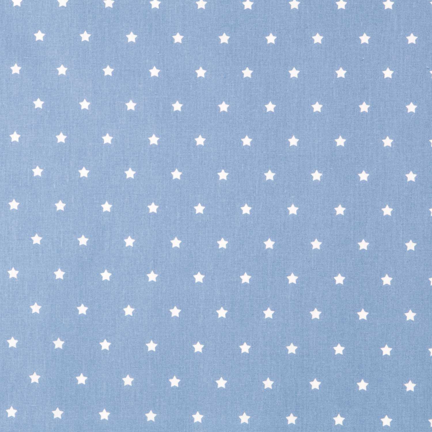 Baumwolle Sterne Weiß Blau 1cm - Ribes y Casals