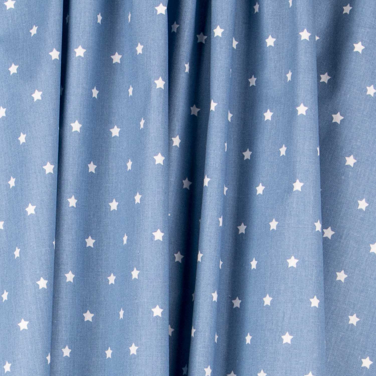 Baumwolle Sterne Weiß Blau 1cm - Ribes y Casals
