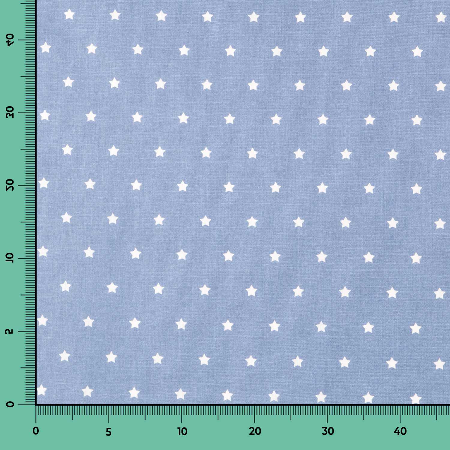 Baumwolle Sterne Weiß Blau 1cm - Ribes y Casals