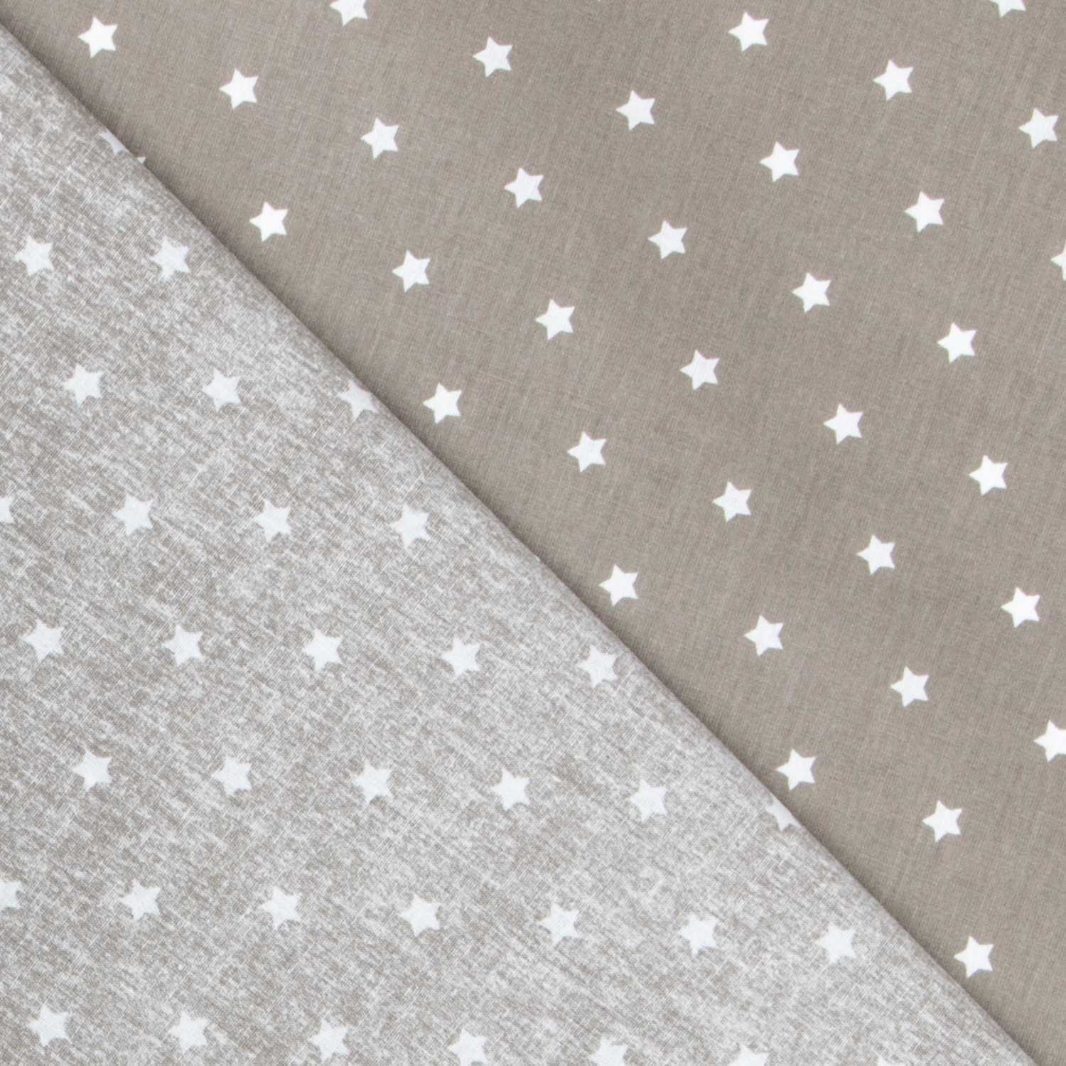 Baumwolle Sterne Weiß Beige 1cm - Ribes y Casals