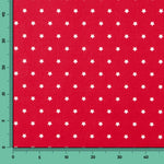 Baumwolle Sterne Weiß Rot 1cm - Ribes y Casals