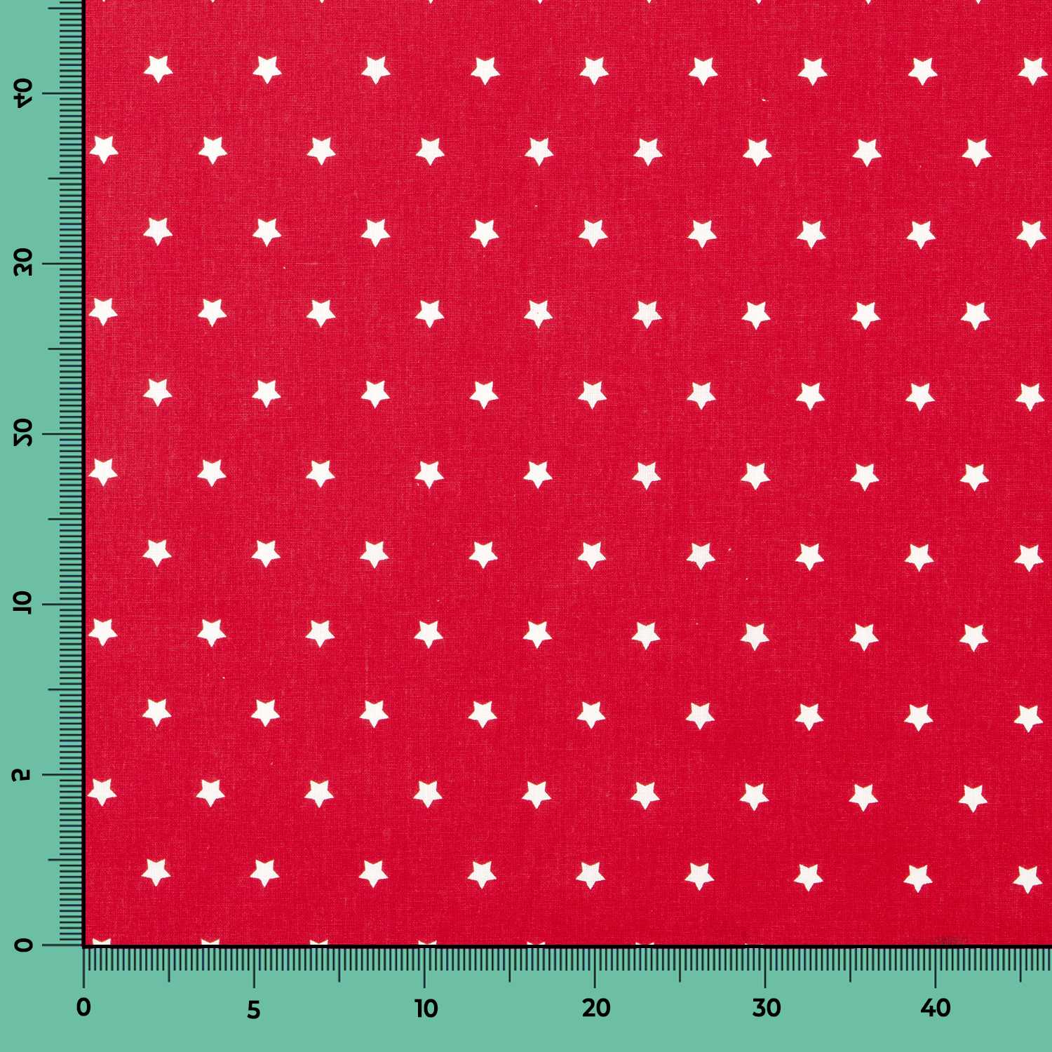 Baumwolle Sterne Weiß Rot 1cm - Ribes y Casals