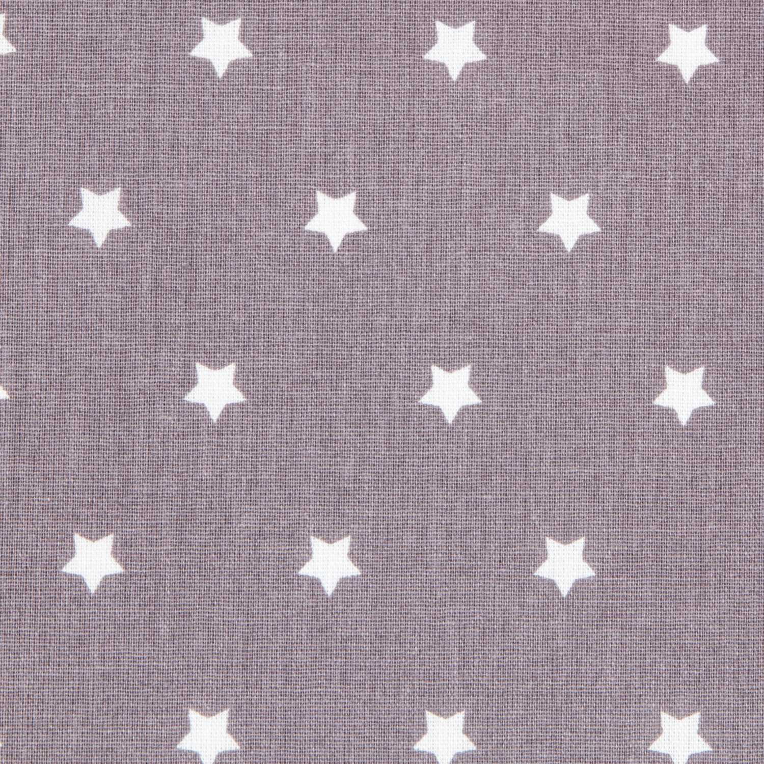 Baumwolle Sterne Weiß Taupe 1cm - Ribes y Casals