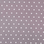 Baumwolle Sterne Weiß Taupe 1cm - Ribes y Casals