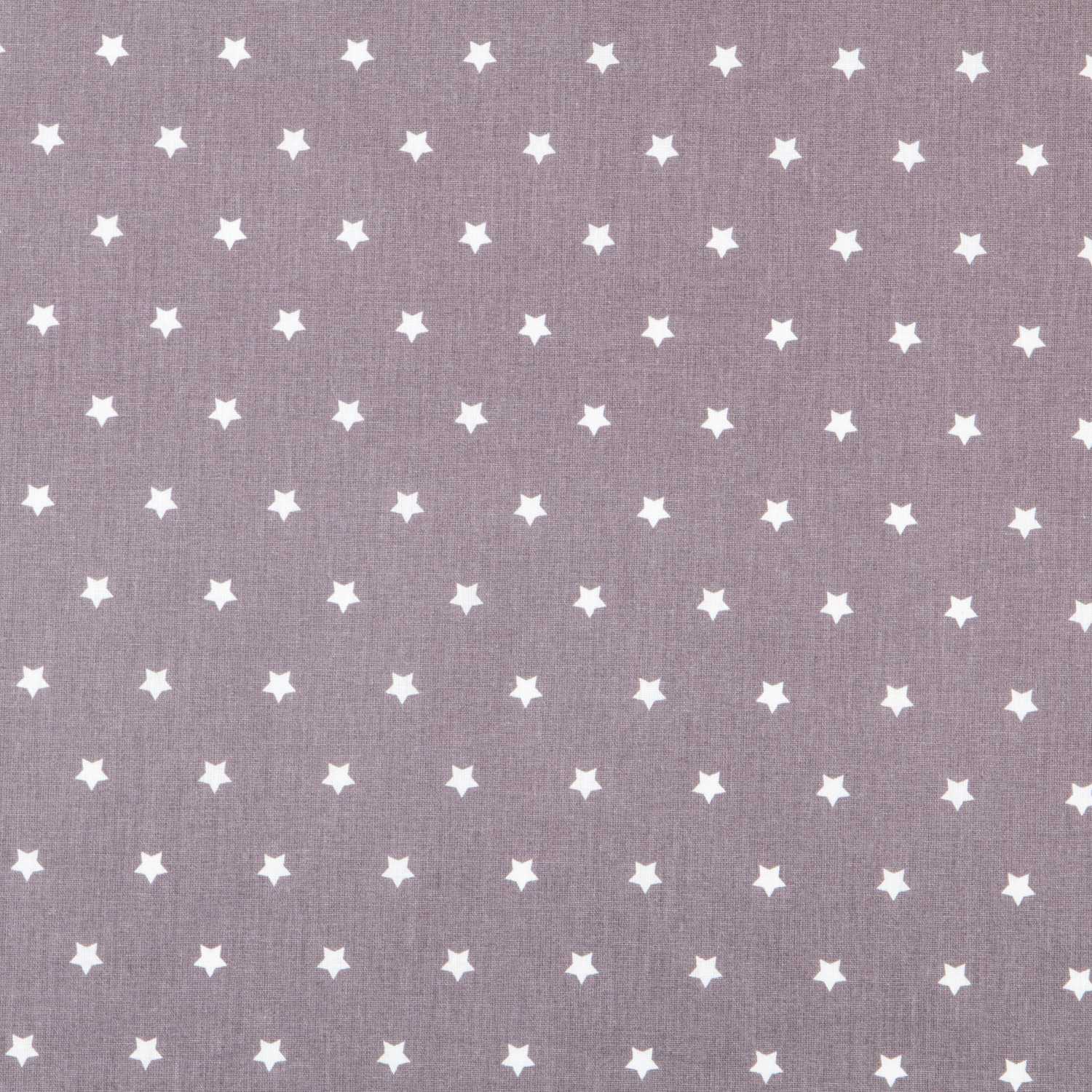 Baumwolle Sterne Weiß Taupe 1cm - Ribes y Casals