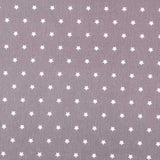 Baumwolle Sterne Weiß Taupe 1cm - Ribes y Casals