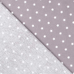 Baumwolle Sterne Weiß Taupe 1cm - Ribes y Casals