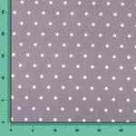 Baumwolle Sterne Weiß Taupe 1cm - Ribes y Casals