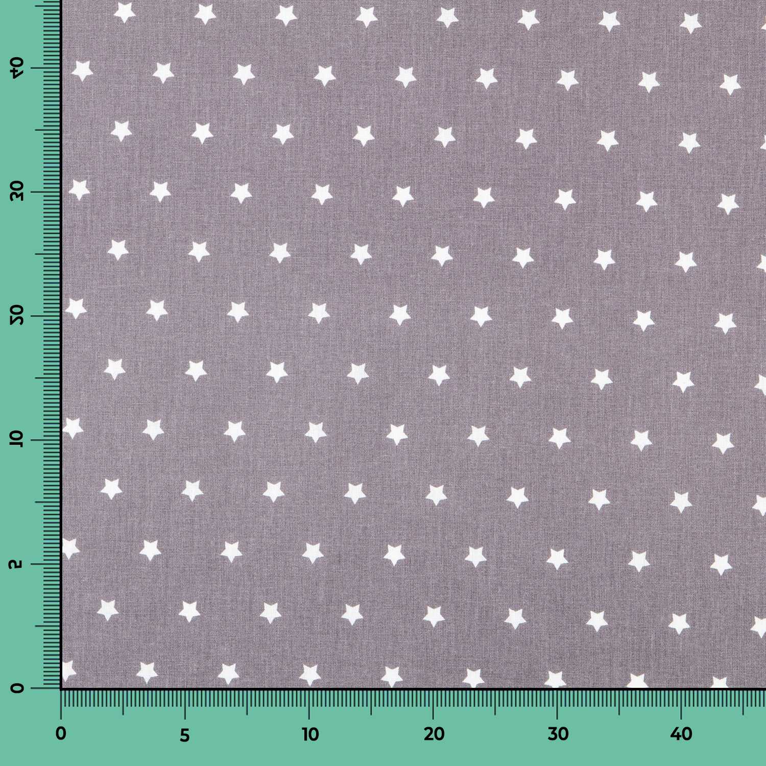 Baumwolle Sterne Weiß Taupe 1cm - Ribes y Casals