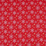 Weihnachten Baumwolle Baumwolle Goldene Sterne Rot - Ribes y Casals
