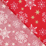 Weihnachten Baumwolle Baumwolle Goldene Sterne Rot - Ribes y Casals