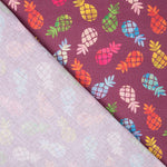 Baumwolle Popeline Baumwolle Ananas Granat - Ribes y Casals