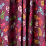 Baumwolle Popeline Baumwolle Ananas Granat - Ribes y Casals