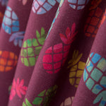 Baumwolle Popeline Baumwolle Ananas Granat - Ribes y Casals