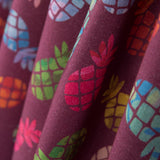 Baumwolle Popeline Baumwolle Ananas Granat - Ribes y Casals