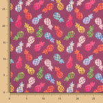 Baumwolle Popeline Baumwolle Ananas Granat - Ribes y Casals