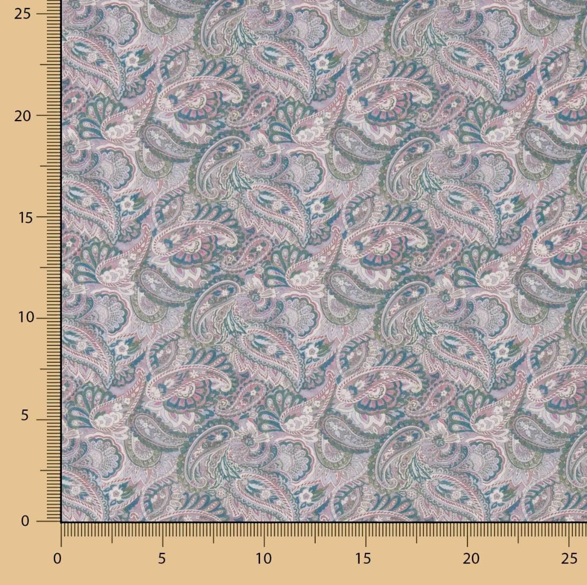 Voile Baumwolle Supima Cachemire Mauve - Ribes y Casals
