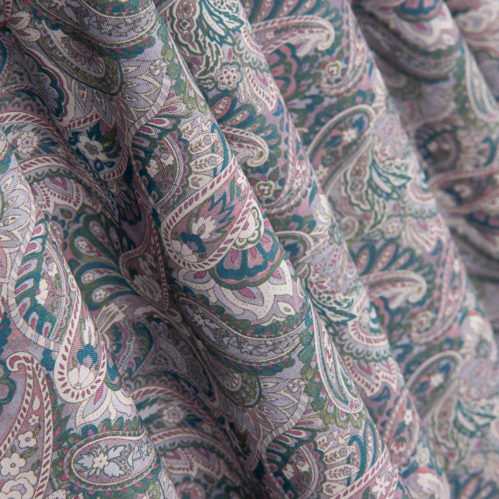 Voile Baumwolle Supima Cachemire Mauve - Ribes y Casals
