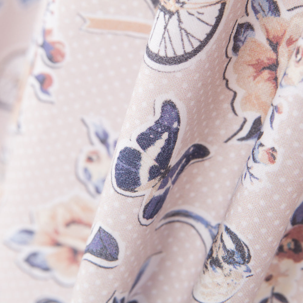 Baumwollsticker Beige - Ribes y Casals