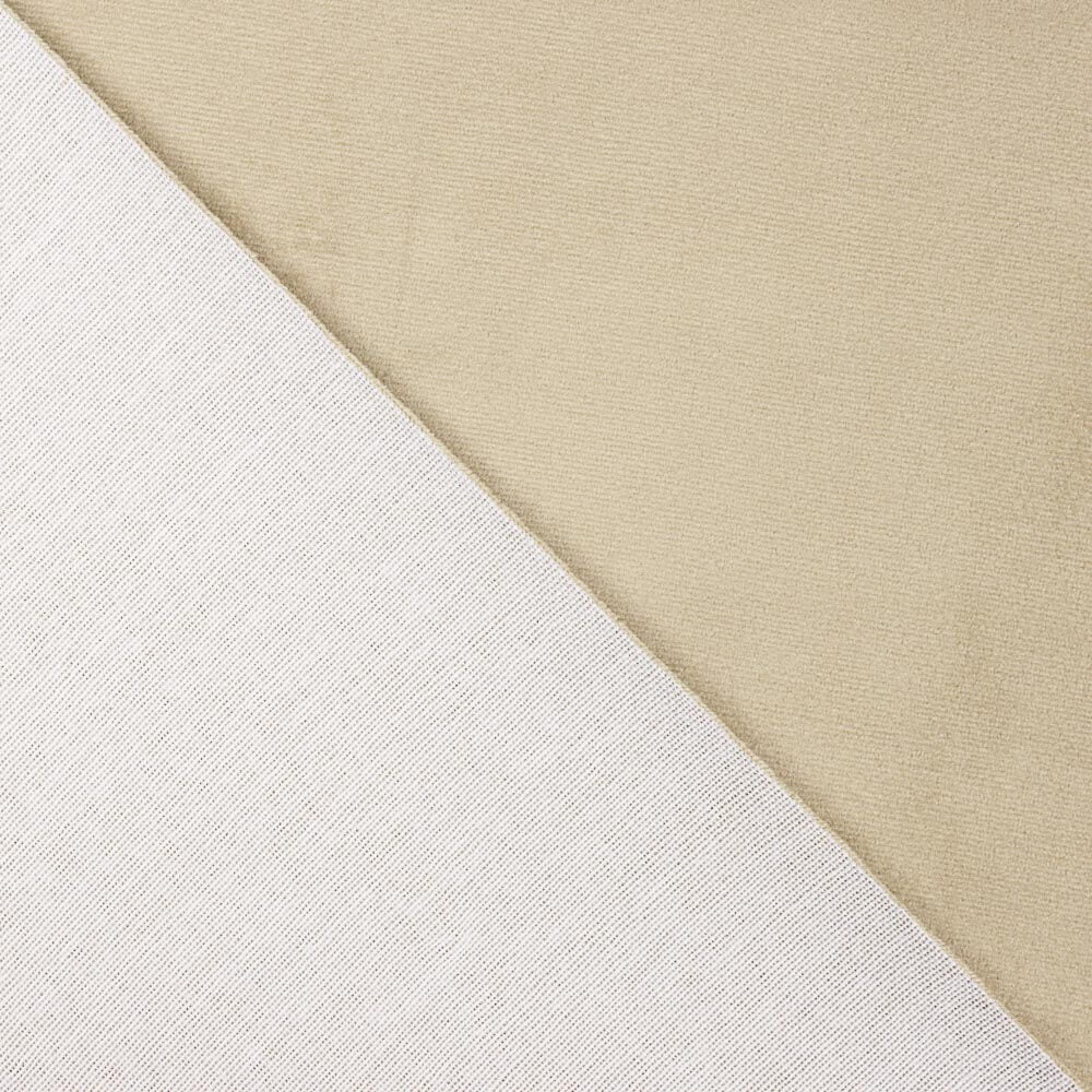 Unifarbener Samtpolster schmutzabweisend Beige - Ribes y Casals